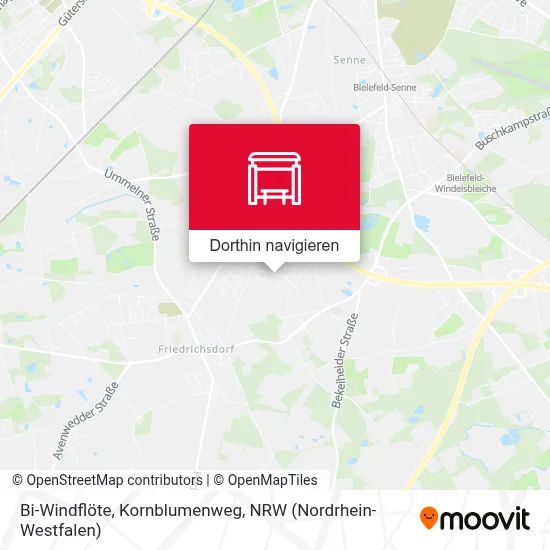 Bi-Windflöte, Kornblumenweg Karte