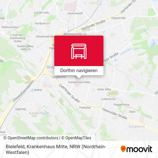 Bielefeld, Krankenhaus Mitte Karte