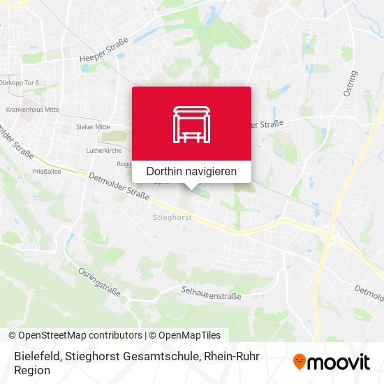 Bielefeld, Stieghorst Gesamtschule Karte