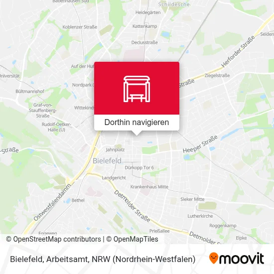 Bielefeld, Arbeitsamt Karte