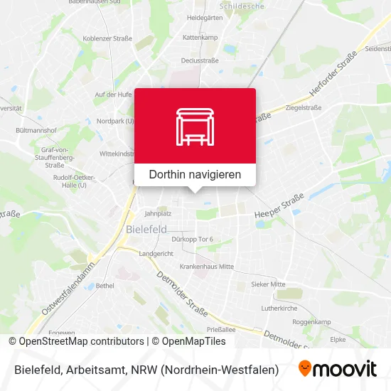 Bielefeld, Arbeitsamt Karte