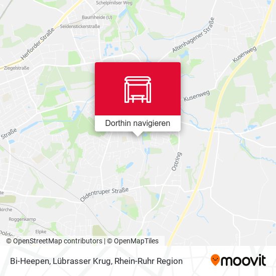 Bi-Heepen, Lübrasser Krug Karte