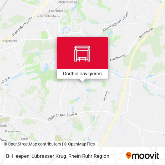 Bi-Heepen, Lübrasser Krug Karte