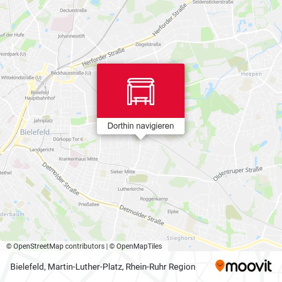 Bielefeld, Martin-Luther-Platz Karte