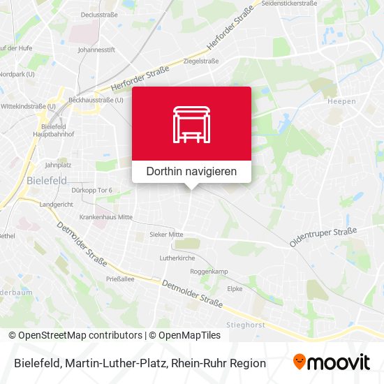 Bielefeld, Martin-Luther-Platz Karte