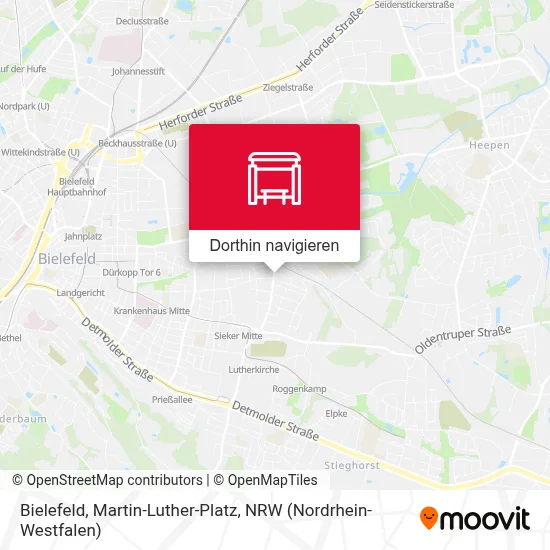 Bielefeld, Martin-Luther-Platz Karte