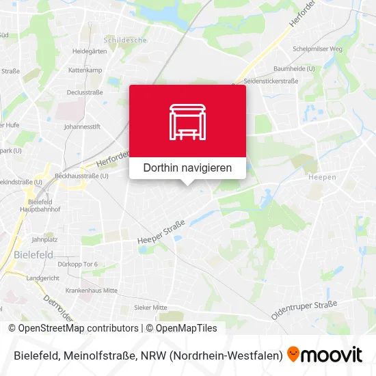 Bielefeld, Meinolfstraße Karte
