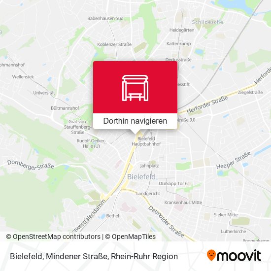Bielefeld, Mindener Straße Karte