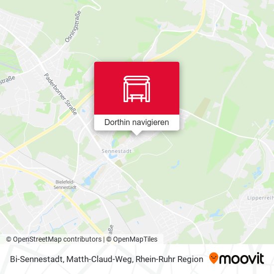 Bi-Sennestadt, Matth-Claud-Weg Karte