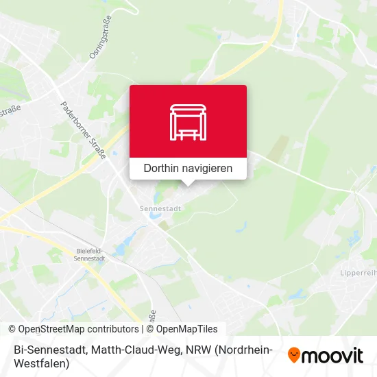 Bi-Sennestadt, Matth-Claud-Weg Karte