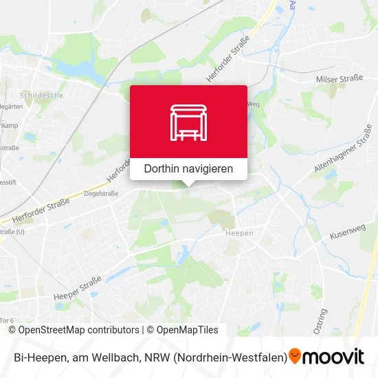 Bi-Heepen, am Wellbach Karte
