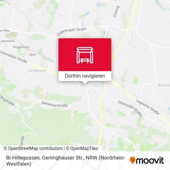 Bi-Hillegossen, Oerlinghauser Str. Karte