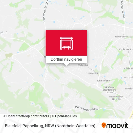 Bielefeld, Pappelkrug Karte