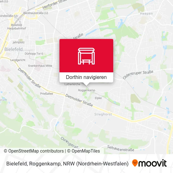 Bielefeld, Roggenkamp Karte