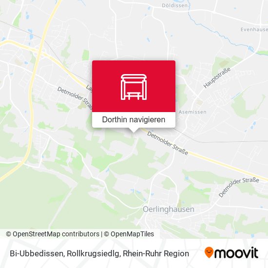 Bi-Ubbedissen, Rollkrugsiedlg Karte