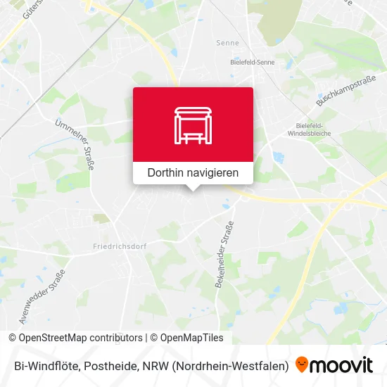 Bi-Windflöte, Postheide Karte