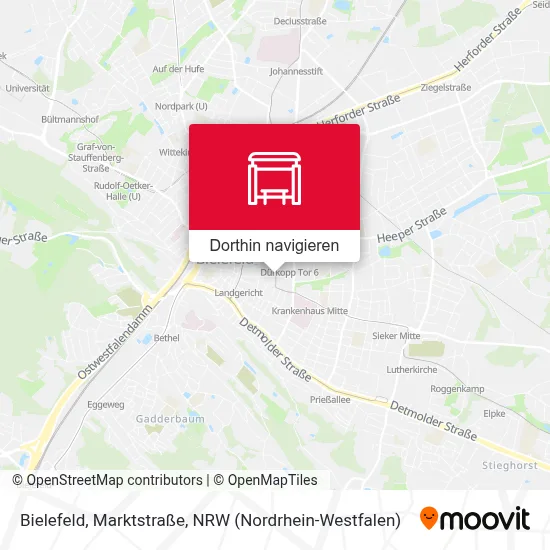 Bielefeld, Marktstraße Karte