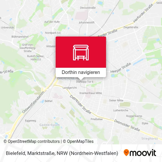 Bielefeld, Marktstraße Karte