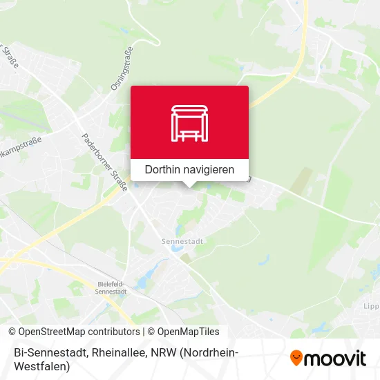 Bi-Sennestadt, Rheinallee Karte