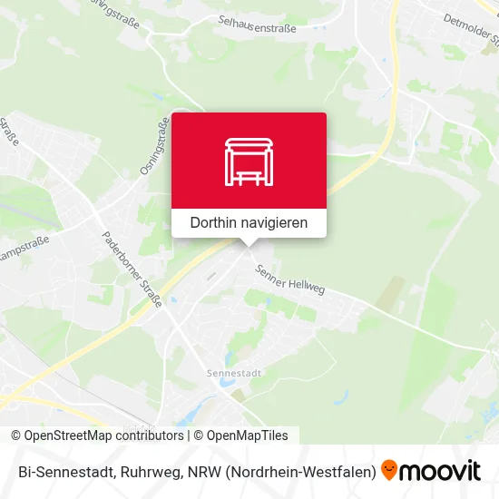 Bi-Sennestadt, Ruhrweg Karte