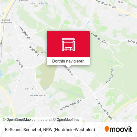 Bi-Senne, Sennehof Karte