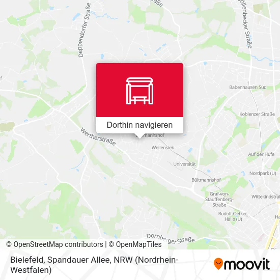 Bielefeld, Spandauer Allee Karte