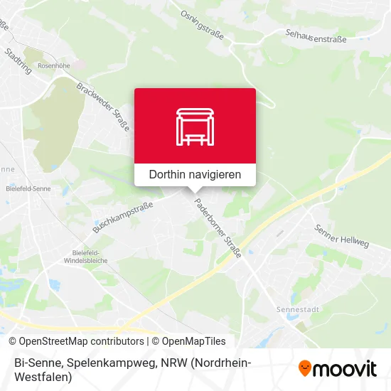 Bi-Senne, Spelenkampweg Karte