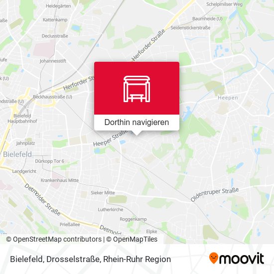 Bielefeld, Drosselstraße Karte