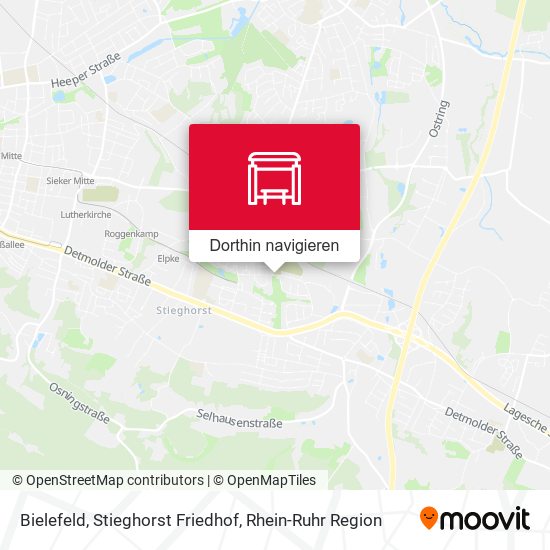 Bielefeld, Stieghorst Friedhof Karte