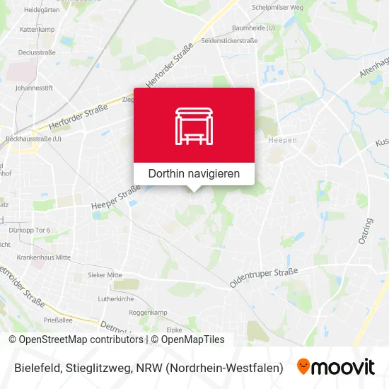 Bielefeld, Stieglitzweg Karte