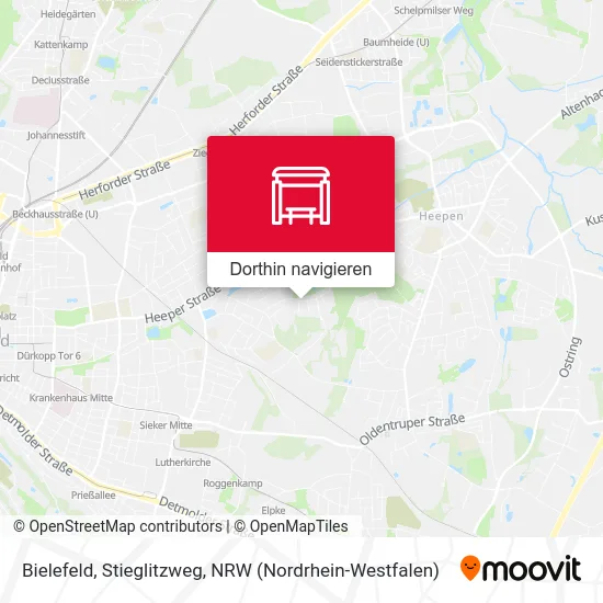 Bielefeld, Stieglitzweg Karte