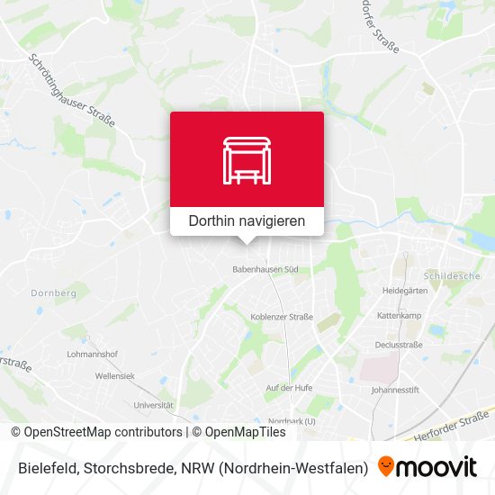 Bielefeld, Storchsbrede Karte