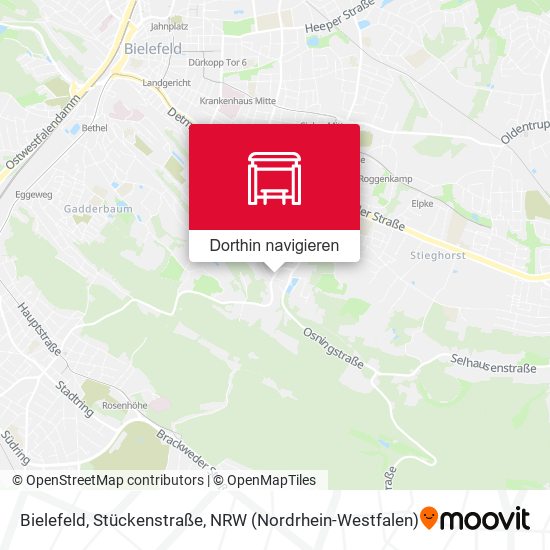 Bielefeld, Stückenstraße Karte