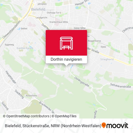 Bielefeld, Stückenstraße Karte