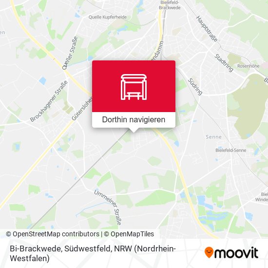 Bi-Brackwede, Südwestfeld Karte