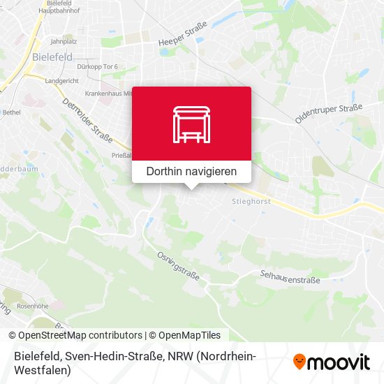 Bielefeld, Sven-Hedin-Straße Karte