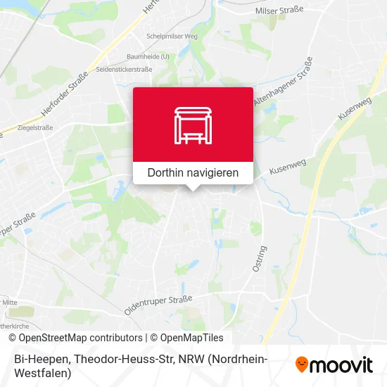 Bi-Heepen, Theodor-Heuss-Str Karte