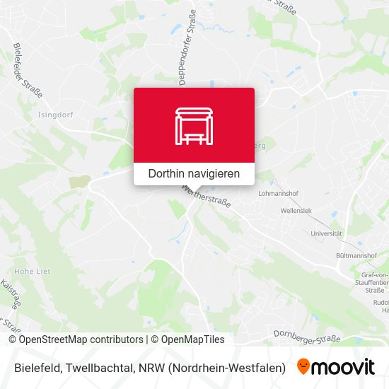 Bielefeld, Twellbachtal Karte