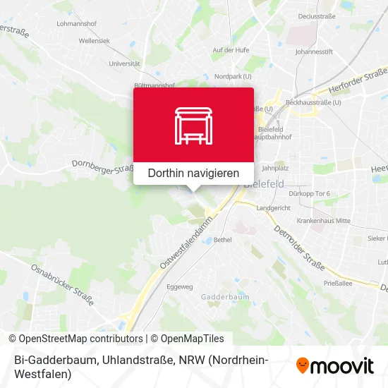 Bi-Gadderbaum, Uhlandstraße Karte