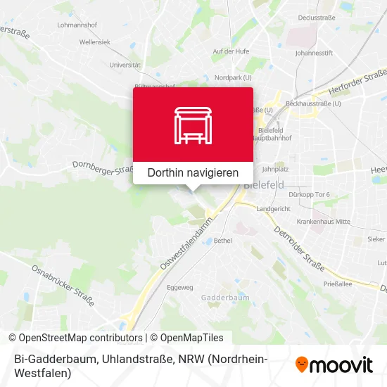 Bi-Gadderbaum, Uhlandstraße Karte