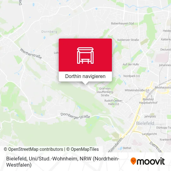 Bielefeld, Uni/Stud.-Wohnheim Karte