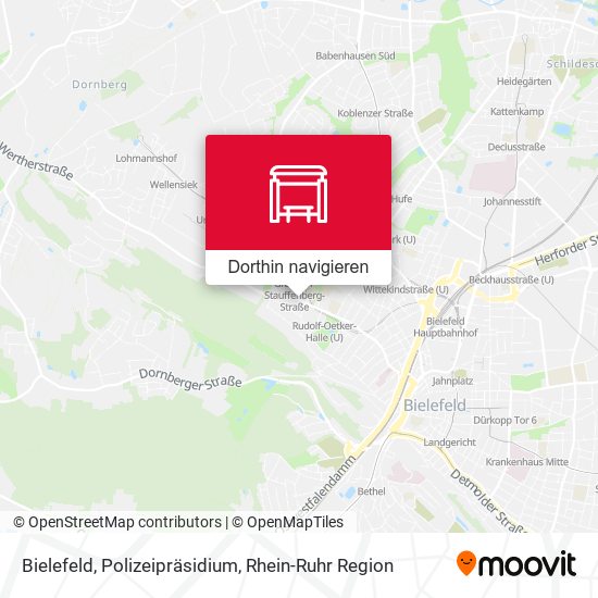 Bielefeld, Polizeipräsidium Karte