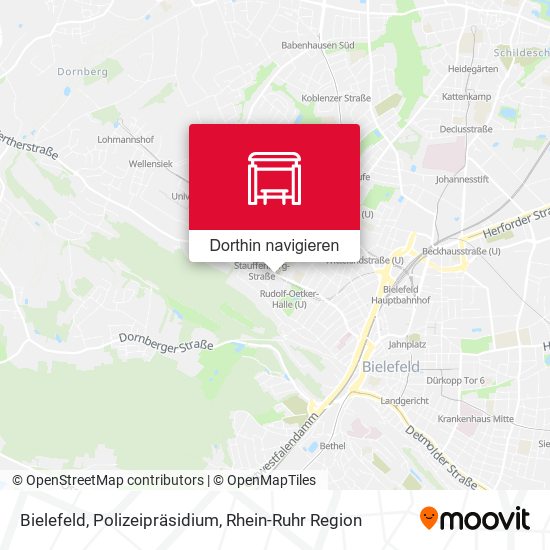 Bielefeld, Polizeipräsidium Karte