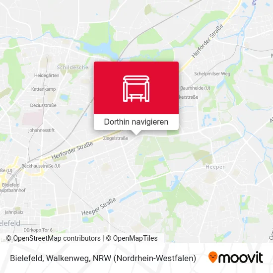 Bielefeld, Walkenweg Karte