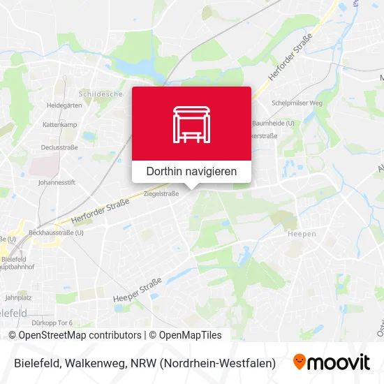 Bielefeld, Walkenweg Karte