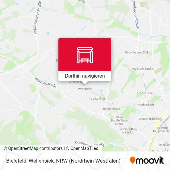 Bielefeld, Wellensiek Karte