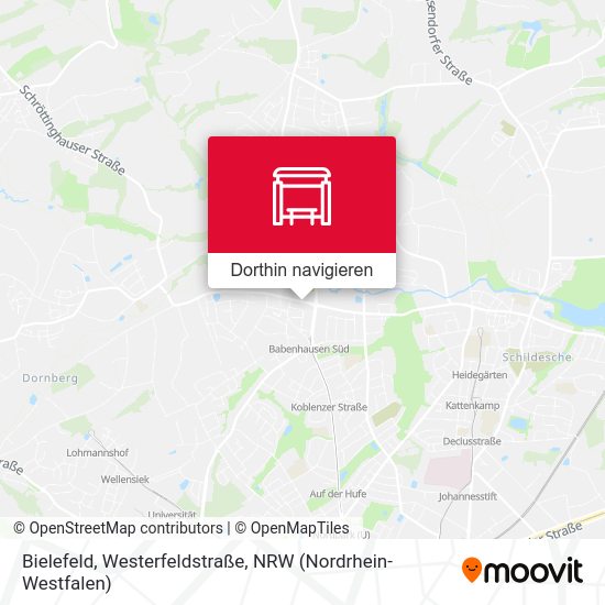Bielefeld, Westerfeldstraße Karte