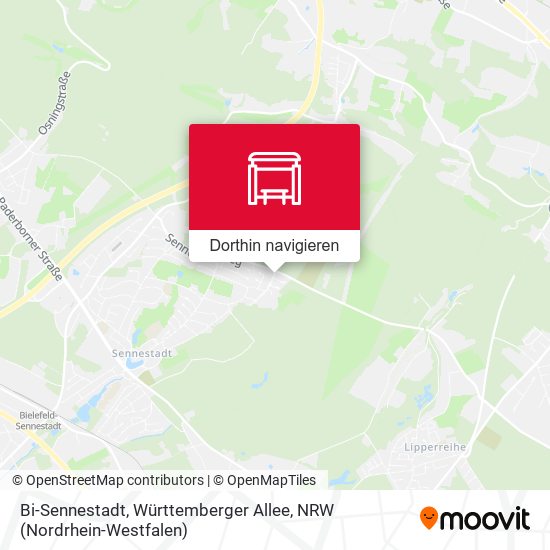 Bi-Sennestadt, Württemberger Allee Karte