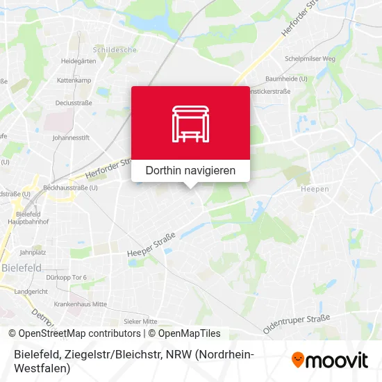 Bielefeld, Ziegelstr/Bleichstr Karte