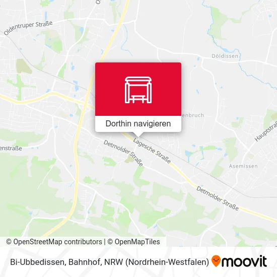 Bi-Ubbedissen, Bahnhof Karte